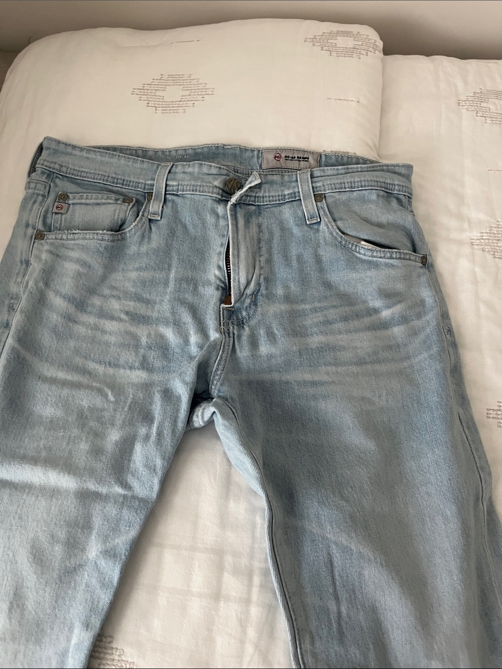 AG Adriano Goldschmied Light Blue Straight Men's Jeans  33 x 31
